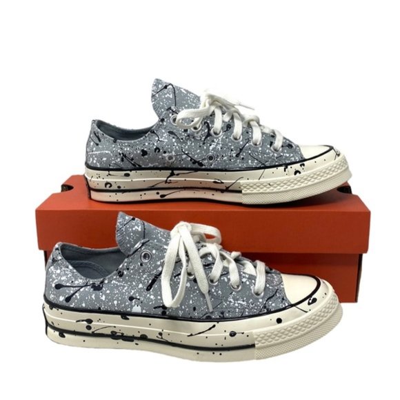 Converse Chuck 70 Sneakers Low Top For Men Black Ash Stone Shoes Canvas A01172C - Picture 4 of 10